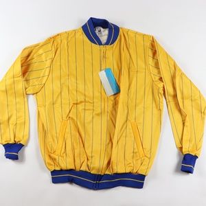 80s New Action Mens XL Soccer Track Jacket Yellow